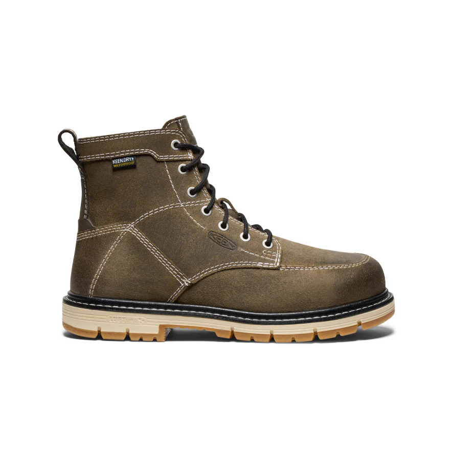 Women's San Jose 6" Waterproof 90° Heel Boot (Aluminum Toe) | Steel Grey/Gum