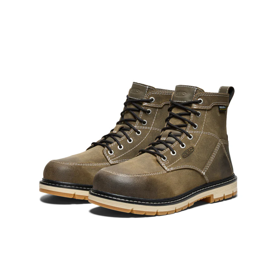Women's San Jose 6" Waterproof 90° Heel Boot (Aluminum Toe) | Steel Grey/Gum - Image 2