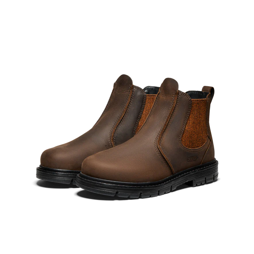 Women's San Jose Chelsea 90° Heel Boot (Aluminum Toe)  |  Cascade Brown/Black - Image 2