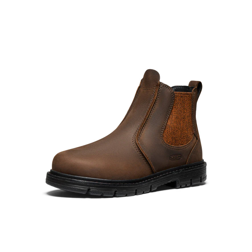Women's San Jose Chelsea 90° Heel Boot (Aluminum Toe)  |  Cascade Brown/Black - Image 3