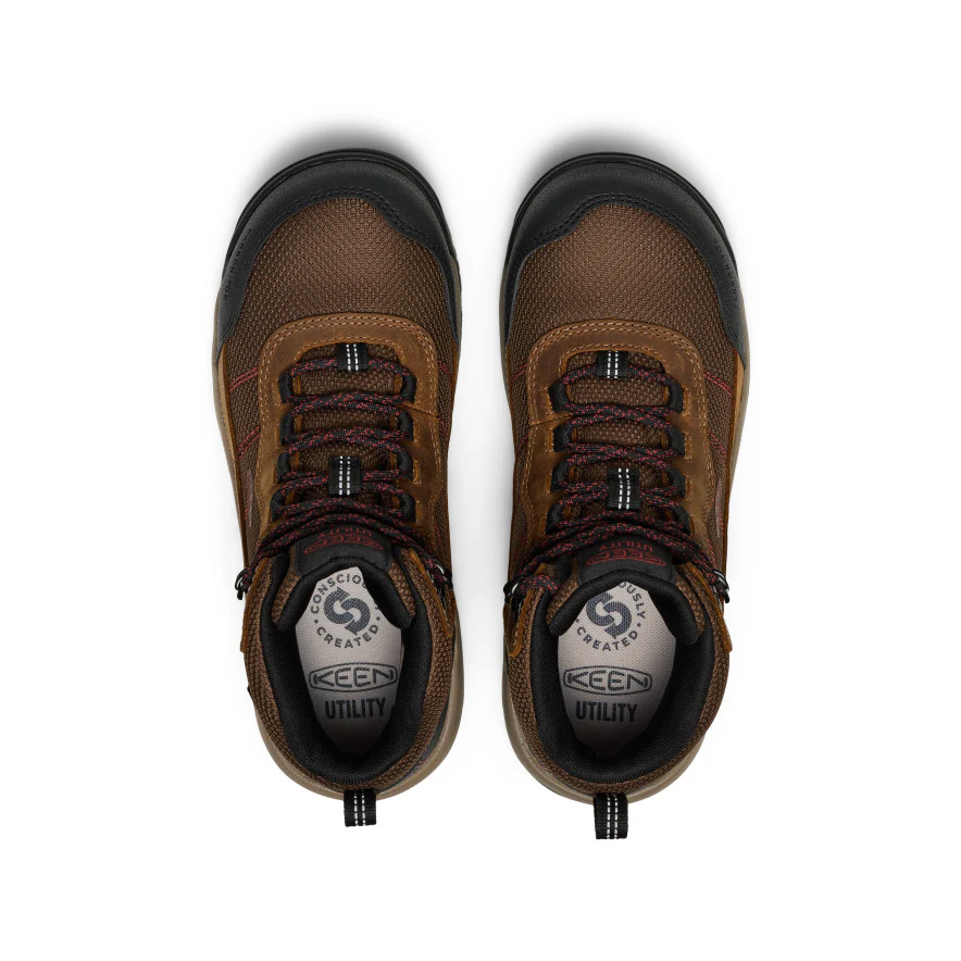 Women's Skokie Waterproof Work Boot (Carbon Toe)  |  Bison/Black - Image 4