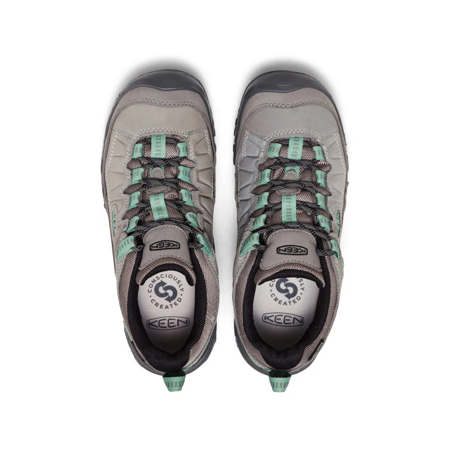 Women's Targhee IV Wide Waterproof Hiking Shoe  |  Alloy/Granite Green - Image 4