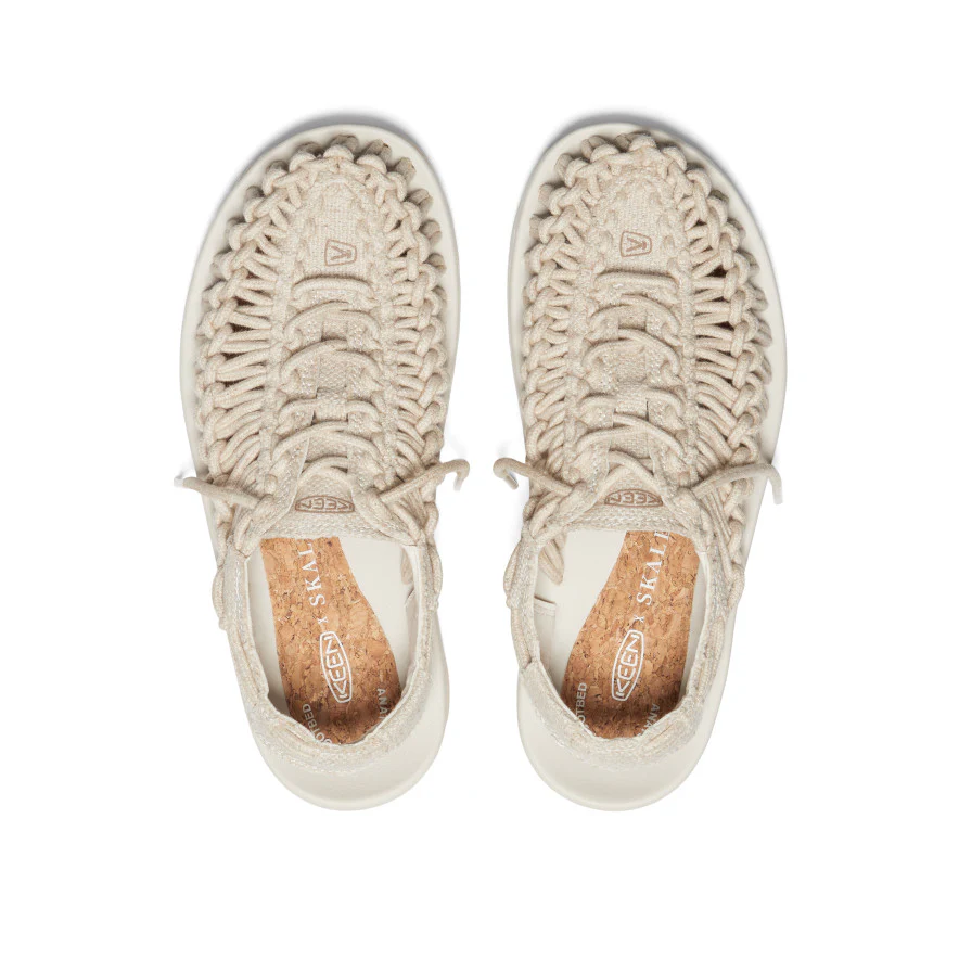 Women's UNEEK Canvas Skall Studio Sneaker | Natural/Birch - Image 4