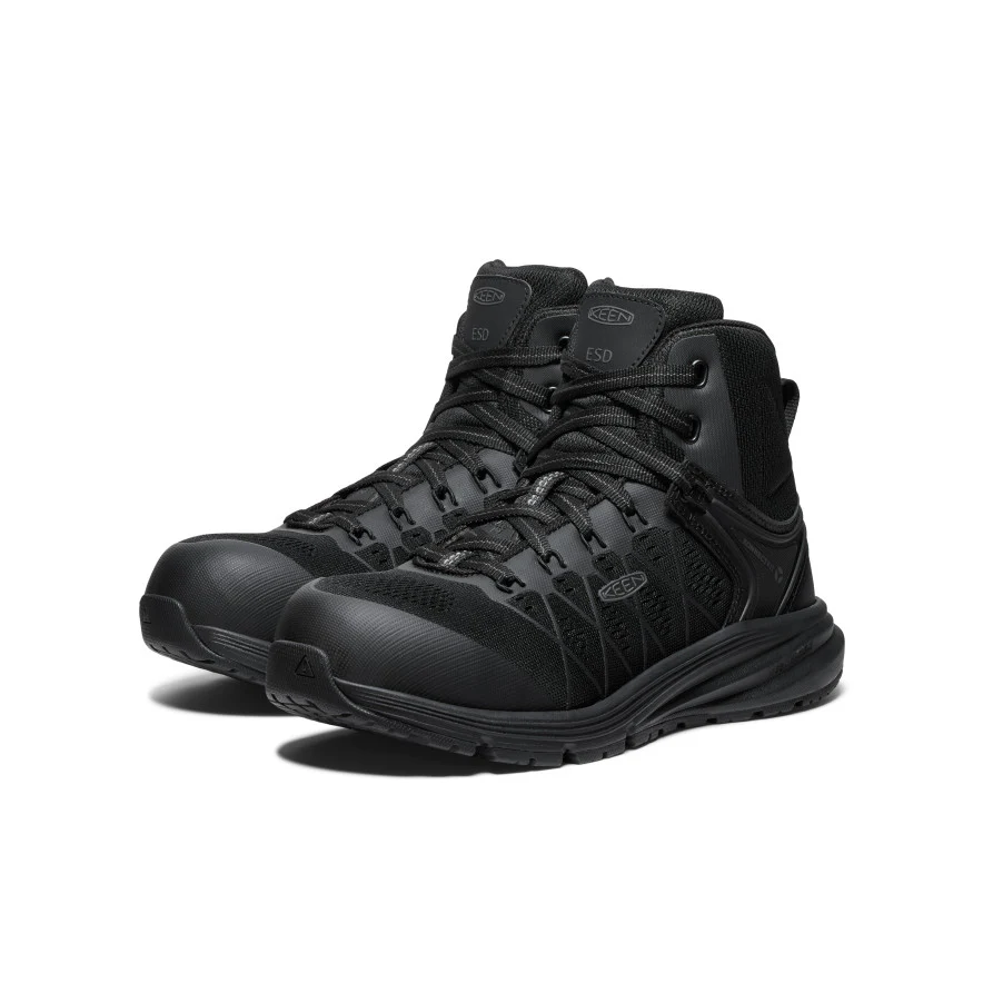 Women's Vista Energy Mid ESD (Carbon Toe)  |  Black/Black - Image 2